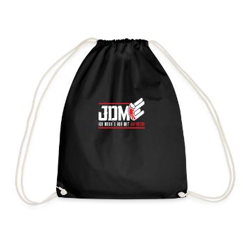 JDM Ich mach s nur mit Japanern - Turnbeutel - Schwarz - Vorne