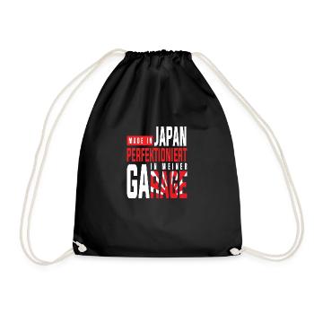 Made in Japan perfektioniert in meiner Garage - Turnbeutel - Schwarz - Vorne