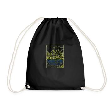 Parc national de Grand Teton Rétro minimaliste - Sac de sport léger - noir - Devant