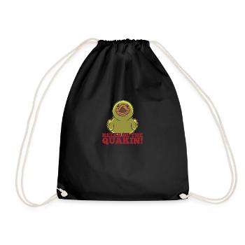 Yellow Duck Release The Quackin! Funny - Drawstring Bag - black - Front