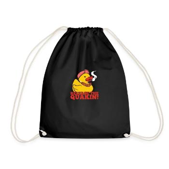 Yellow Duck Release The Quackin! Funny - Drawstring Bag - black - Front