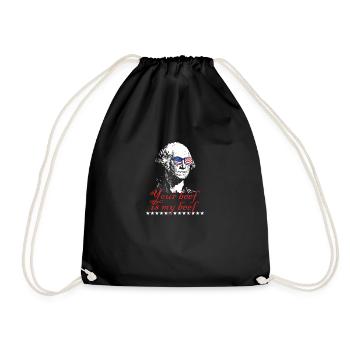 George Washington Your Beef Is My Beef Rapper - Turnbeutel - Schwarz - Vorne