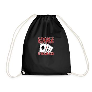 Je me fiche de ce que tu as plié poker - Sac de sport léger - noir - Devant