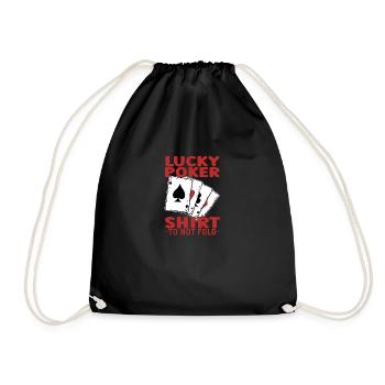 Poker chanceux - Sac de sport léger - noir - Devant