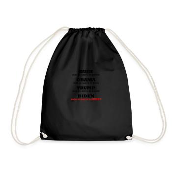 Anti Biden Political Tee For Republican - Drawstring Bag - black - Front