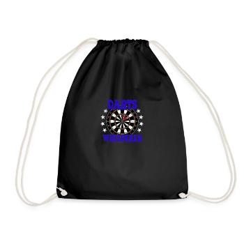Darts Whisperer Funny Vintage Darts Player - Turnbeutel - Schwarz - Vorne