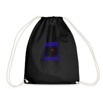 Darts Whisperer Funny Vintage Darts Player - Drawstring Bag - black - Front