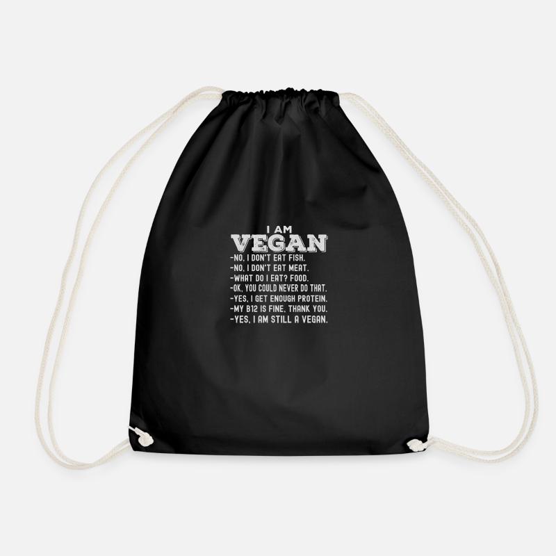 Pro Vegan Activism Animal Rights - Drawstring Bag - black