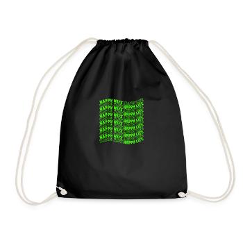 Happy Wife Happy Life Engagement Marriage - Drawstring Bag - black - Front