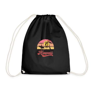 Hawaii Surf Beach Design - Turnbeutel - Schwarz - Vorne