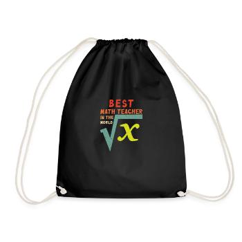 Best math teacher in the world - Drawstring Bag - black - Front