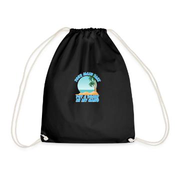 Holiday Beach Island Drinking - Drawstring Bag - black - Front