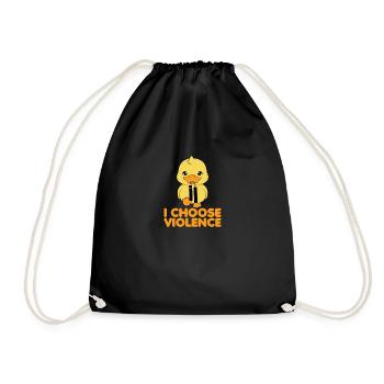 I Choose Violence Duck Nunchucks - Turnbeutel - Schwarz - Vorne
