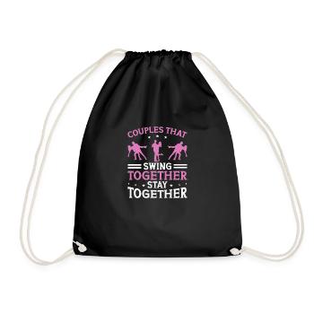 Robe de danse Swing pour femme Lindy Hop Swing - Sac de sport léger - noir - Devant