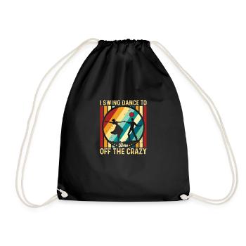 Robe de danse Swing pour femme Lindy Hop Swing - Sac de sport léger - noir - Devant