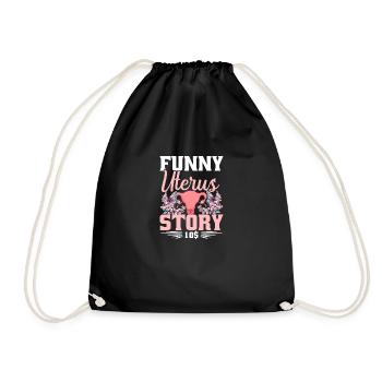 Hysterectomy Recovery Uterus Removal Surgery - Turnbeutel - Schwarz - Vorne