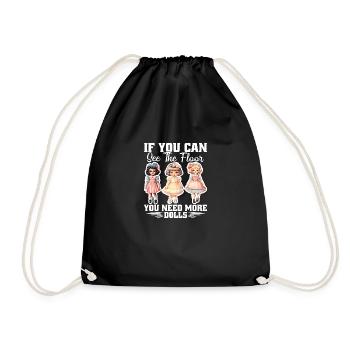 Doll Collecting Supplies Plangonologist Doll Owner - Drawstring Bag - black - Front