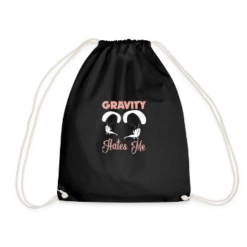Paramotor Engine Paragliding Motor Paraglider - Turnbeutel - Schwarz - Vorne