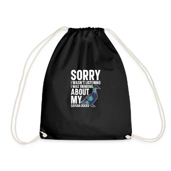 Cayuga Duck Lover Enclos de nourriture pour animaux en peluche - Sac de sport léger - noir - Devant