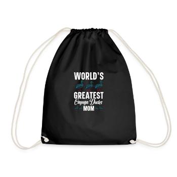 Cayuga canard nourriture enclos animal en peluche Cayuga - Sac de sport léger - noir - Devant
