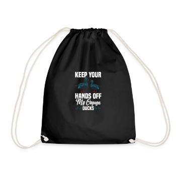 Cayuga Duck Owner Nourriture Enclos pour animaux en peluche - Sac de sport léger - noir - Devant