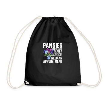 Pansies Plants Gear Pansy Flower Live Pansies - Drawstring Bag - black - Front