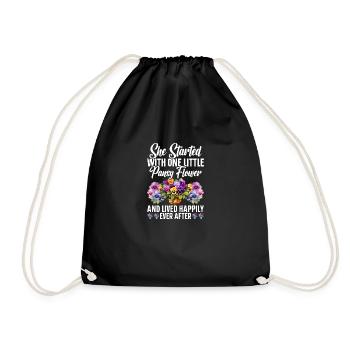 Gardening Tools Pansy Flower Seeds Pansies Live - Drawstring Bag - black - Front