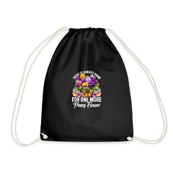 Pansy Seeds Pansies for Outdoors Pansy Flower - Drawstring Bag - black - Front