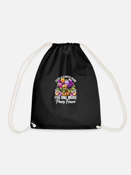 Graines de pensée Pensées pour l’extérieur Fleur de pensée - Sac de sport léger - noir