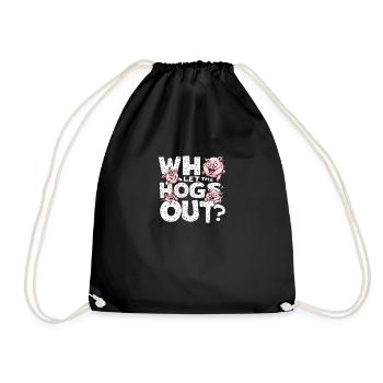 Who Let The Frogs Out Frog Lover - Drawstring Bag - black - Front