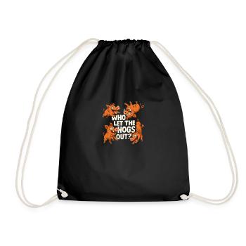 Who Let The Frogs Out Frog Lover - Drawstring Bag - black - Front