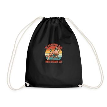 My Retirement Plan More Vitamin Sea Beach - Drawstring Bag - black - Front