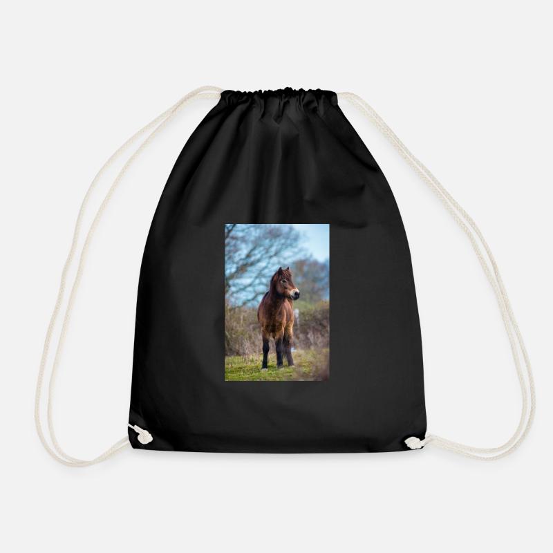 pony exmoor - Drawstring Bag - black