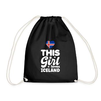 Drapeau de l’Islande Drapeau islandais vintage Look utilisé - Sac de sport léger - noir - Devant