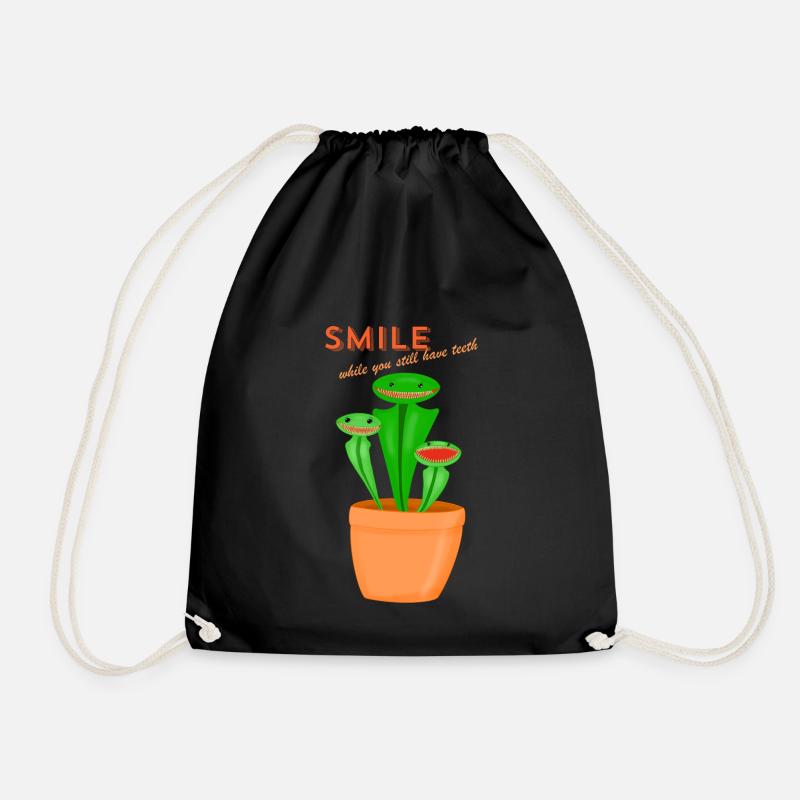 smile while you still have teeth - Turnbeutel - Schwarz