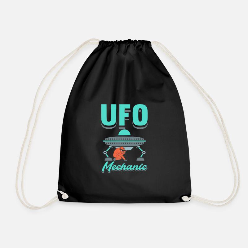 UFO-Mechaniker - Turnbeutel - Schwarz