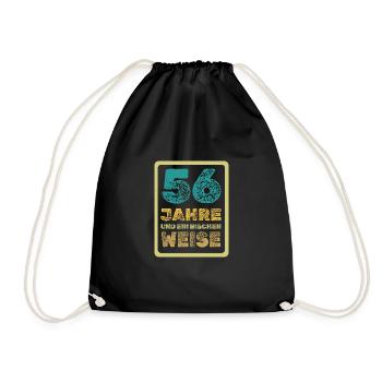 Age 56 - Drawstring Bag - black - Front