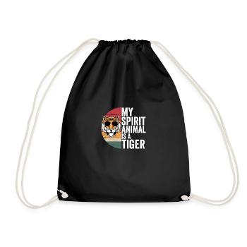 Tiger Outfit für Tiger Liebhaber Frauen - Turnbeutel - Schwarz - Vorne