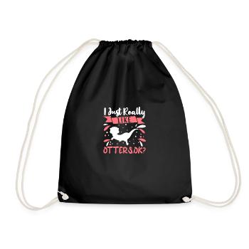 Tenue de loutre Amoureux de la loutre de mer - Sac de sport léger - noir - Devant