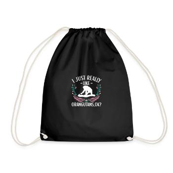Orangutan Outfit Monkey Lovers - Drawstring Bag - black - Front