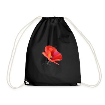 Poppy - Drawstring Bag - black - Front