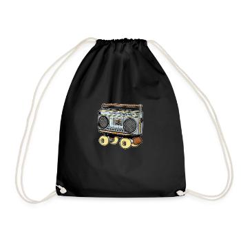 retroc - Drawstring Bag - black - Front