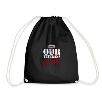 Aimons nos vétérans - Vétéran - Sac de sport léger - noir - Devant