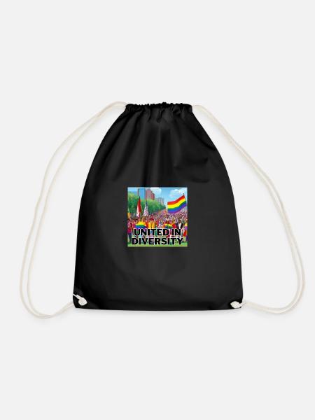 United in Diversity - Turnbeutel - Schwarz