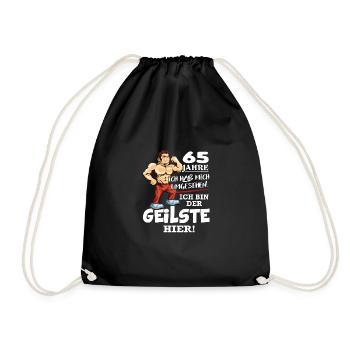 Geburtstag 65 Jahre Der Beste Geilste Chef KIng - Turnbeutel - Schwarz - Vorne
