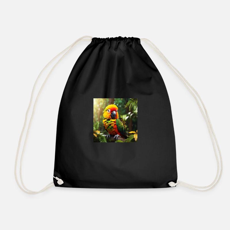 Parrot - Drawstring Bag - black