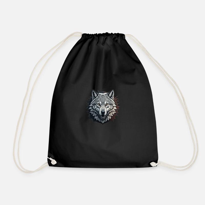 Wolf - Turnbeutel - Schwarz