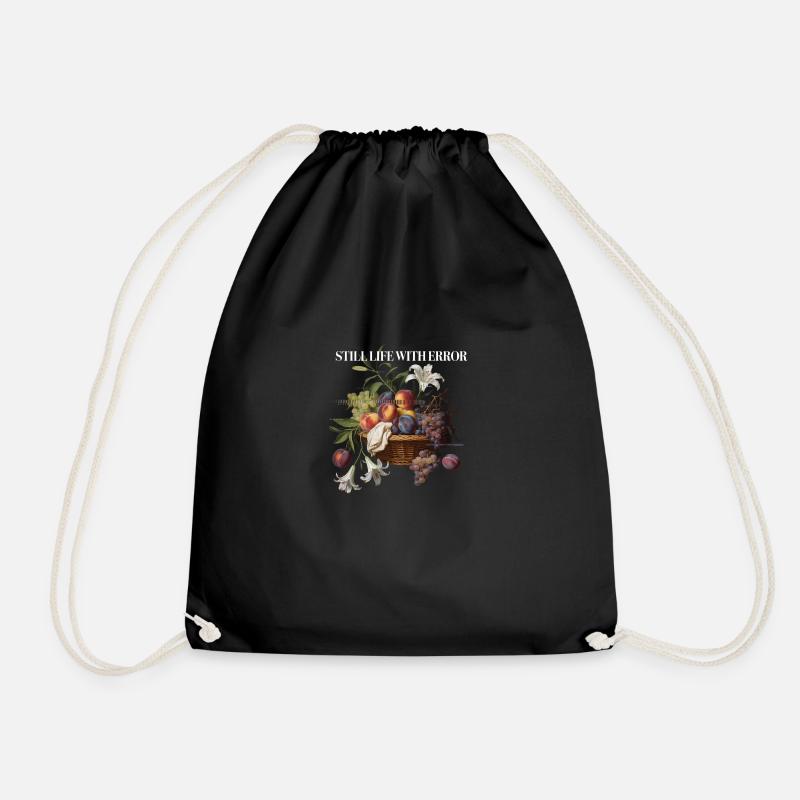 STILL LIFE WITH ERROR - Drawstring Bag - black