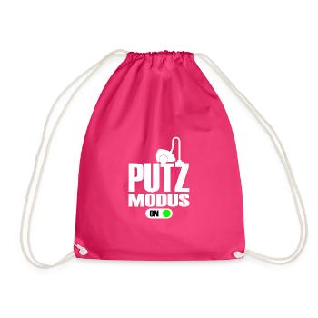 Femme de ménage en mode nettoyage An Lustig - Sac de sport léger - fuchsia - Devant