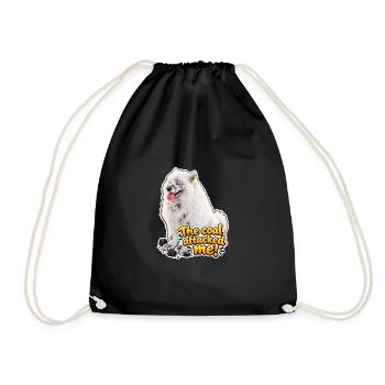 Der Hund und der Kohleangriff – Ein spielerisches Design - Turnbeutel - Schwarz - Vorne